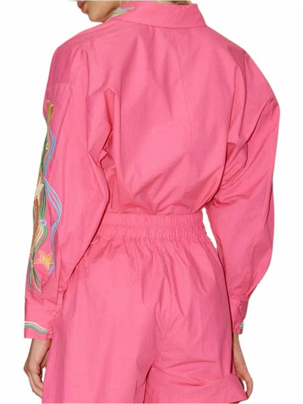 Alemais Hot Pink Embroidered Mini Shirt Dress - Picture 3 of 12